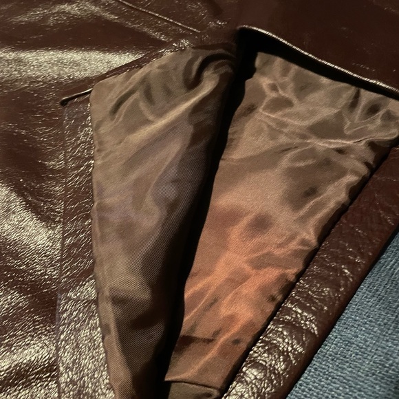 Wilson’s Leather Maxima Sz 10 Chocolate Brown Pencil Skirt - Picture 4 of 9